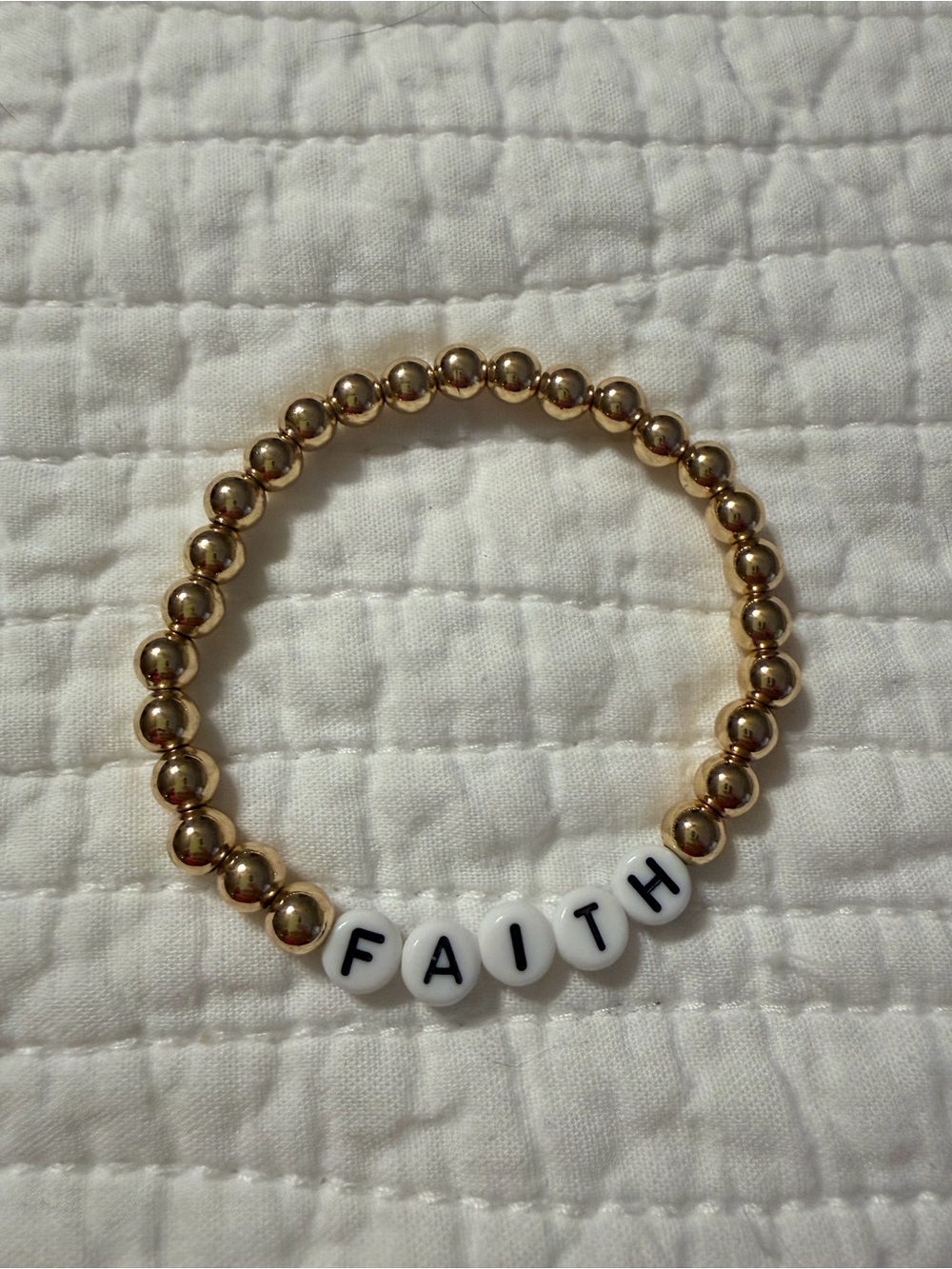 Sugarfix by Baublebar Goldtone Beaded Faith Letter Bracelet